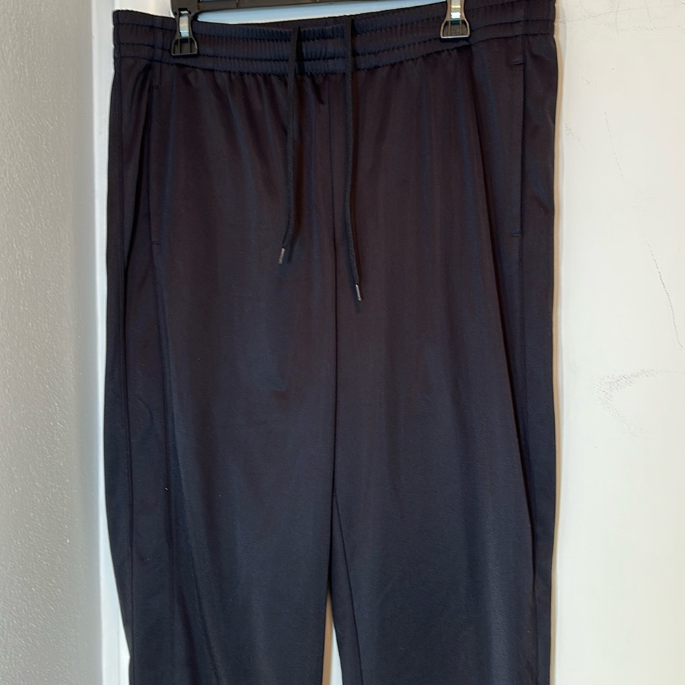 TEK Gear Black Piped Tricot Fleece Lined Training Pants Large NWOT - Picture 2 of 11